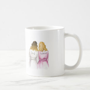 Bridesmaid? Mug Ombre Bride Dk Blonde Waves Maid