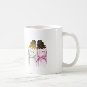 Bridesmaid? Mug Ombre Bride Dk Brunette Waves Maid