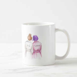 Bridesmaid? Mug Red Bun Bride Purple Bob Maid