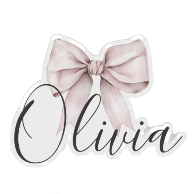 Bridesmaid name pink Bow She's Tying the Knot  (Creator Uploaded)