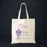 BRIDESMAID or ANY Wedding Role PEACOCK FEATHERS Tote Bag<br><div class="desc">This custom bride tote bag with its peacock feathers and a place to put a name,  wedding role,  and wedding date makes a sweet wedding gift for the woman members of your wedding party.  Personalize with her name and date!</div>