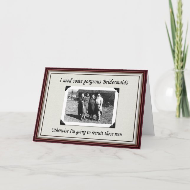 Bridesmaid or chose a man? - FUNNY Invitation (Front)