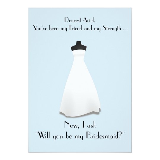 Bridesmaid or Maid of Honour Invitation