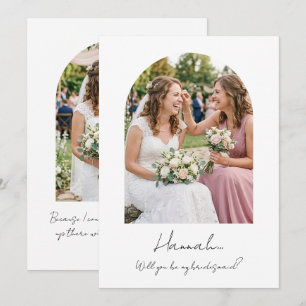 Bridesmaid or Maid of Honour Photo Proposal Cards