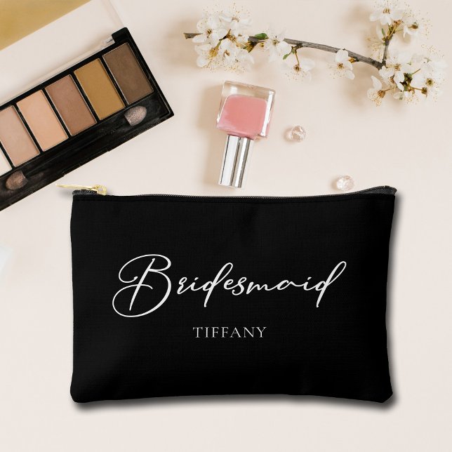 Bridesmaid Personalized Chic Bachelorette Party Accessory Pouch (Creator Uploaded)