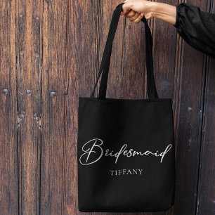 Bridesmaid Personalized Chic Minimalist Wedding Tote Bag