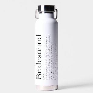 Bridesmaid Personalized Definition Favour Water Bottle