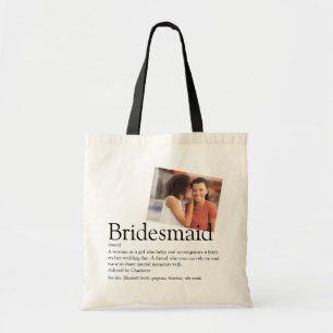Bridesmaid Personalized Definition Photo Favour Tote Bag