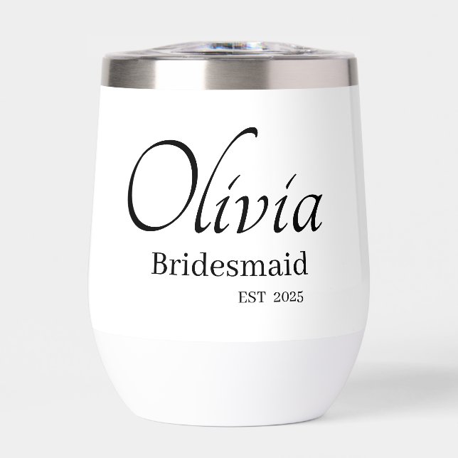 Bridesmaid personalized drinkware (Front)