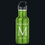 bridesmaid personalized elegant stylish 532 ml water bottle<br><div class="desc">bridesmaid personalized elegant stylish stainless steel water bottle, custom.</div>