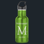 bridesmaid personalized elegant stylish 532 ml water bottle<br><div class="desc">bridesmaid personalized elegant stylish stainless steel water bottle, custom.</div>