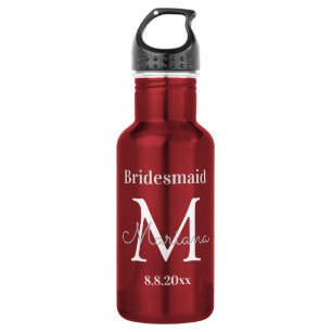bridesmaid personalized elegant stylish 532 ml water bottle