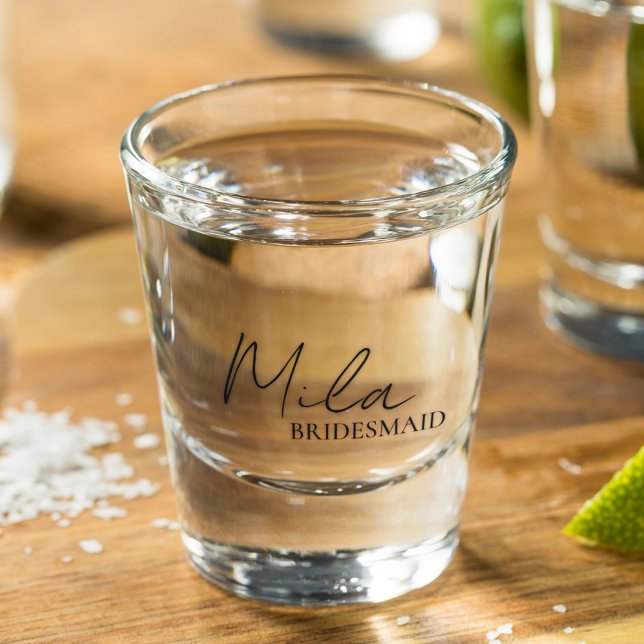 Bridesmaid Personalized Gift Ideas Shot Glass (Creator Uploaded)
