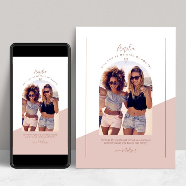 Bridesmaid Photo Personal Proposal Card (Creator Uploaded)