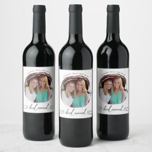 Bridesmaid Photo Proposal Wine Label