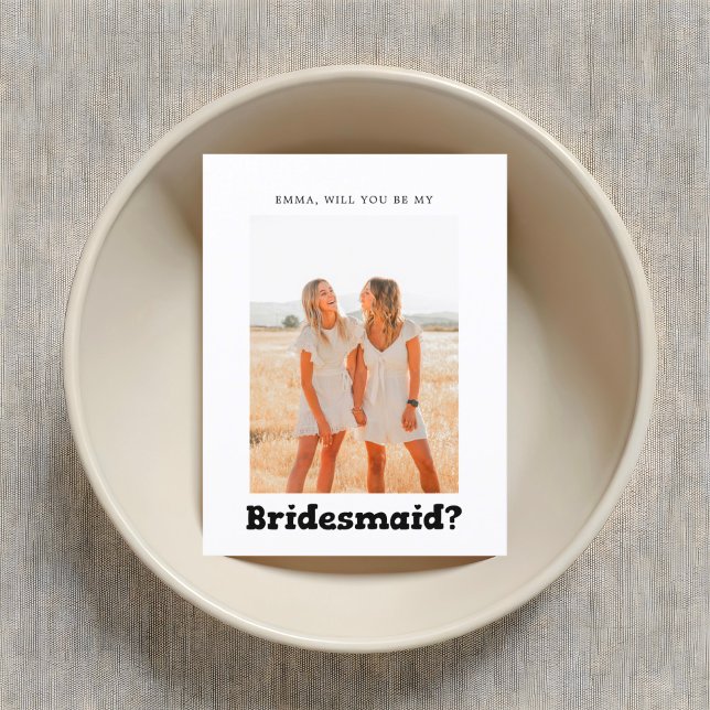 Bridesmaid Proposal Bold Playful Postcard (Creator Uploaded)