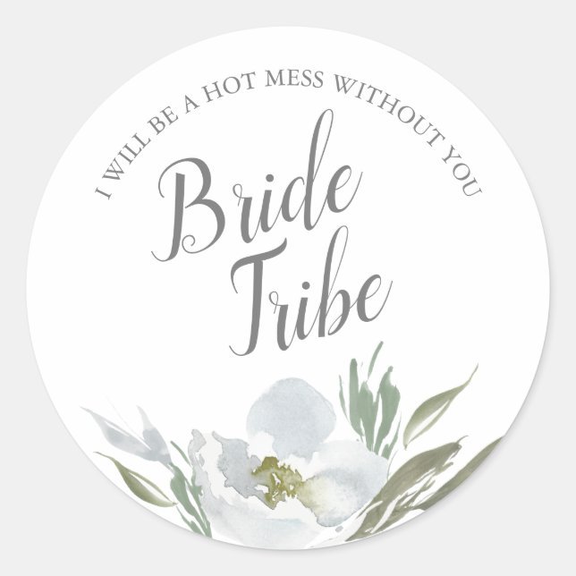 Bridesmaid Proposal Bride Tribe Candle Label (Front)
