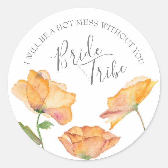 Bridesmaid Proposal Bride Tribe Candle Label (Front)