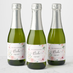 Bridesmaid Proposal Butterfly Sparkling Wine Label