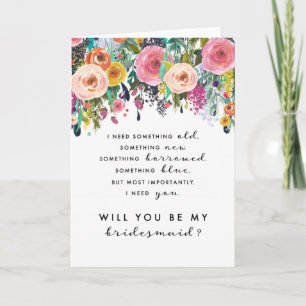 Bridesmaid Proposal Card, Ashley Collection Card