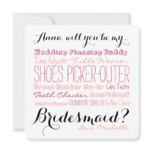Bridesmaid Proposal Card Ask Bridesmaid