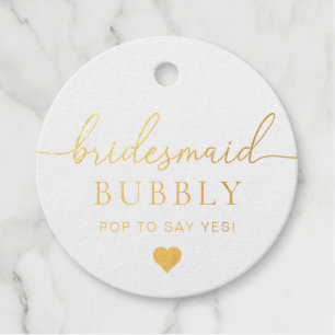 Bridesmaid Proposal Foil Favor Tag