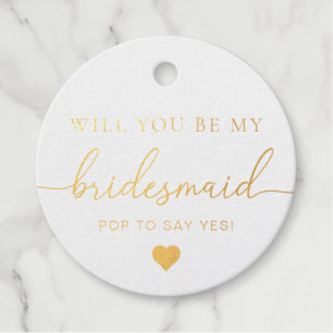 Bridesmaid Proposal Foil Favour Tag