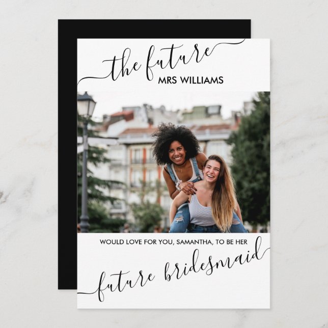 Bridesmaid Proposal from Future Mrs Personalized Invitation (Front/Back)