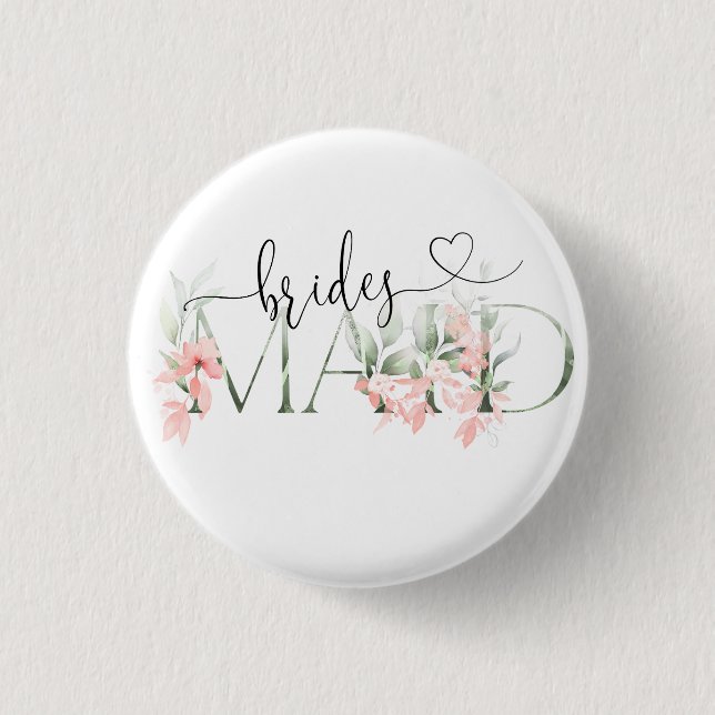 Bridesmaid Proposal Gift Bachelorette Party Favour 1 Inch Round Button (Front)