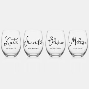 Bridesmaid Proposal Gift Custom Wine Glass