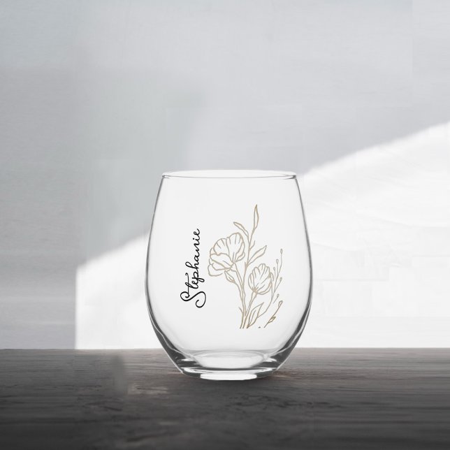 Bridesmaid Proposal Gift: Personalized    Stemless Wine Glass (Creator Uploaded)