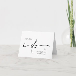 Bridesmaid Proposal Maid of Honour Asking Bride Card