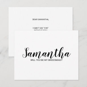 Bridesmaid Proposal   Modern Script Invitation