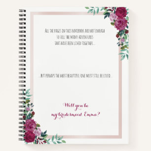 Bridesmaid proposal notebook   alternative idea