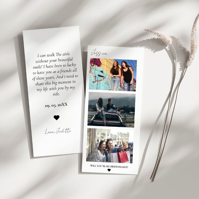 Bridesmaid Proposal Photo Strip Photo Booth Save The Date (Creator Uploaded)