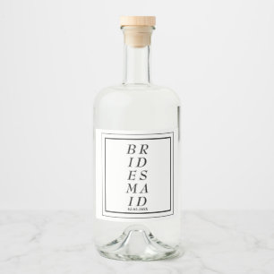 Bridesmaid Proposal Wedding Party Favours - Liquor Bottle Label