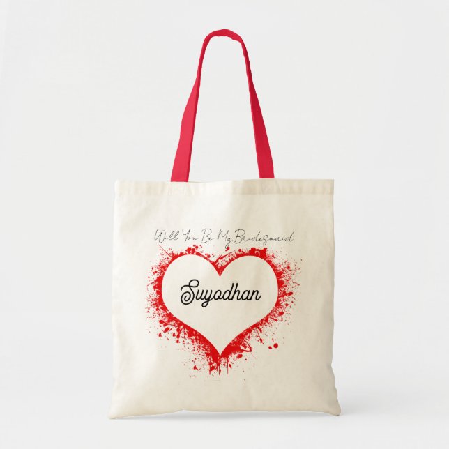 Bridesmaid Proposal Wedding Party Totes (Front)