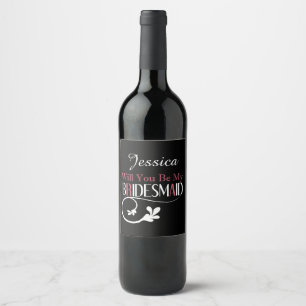 Bridesmaid Proposal Wine Label Customize