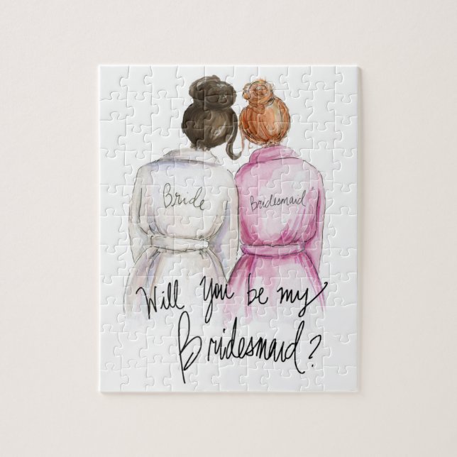 Bridesmaid? Puzzle Dark Br Bun Bride R Bun Bm (Vertical)