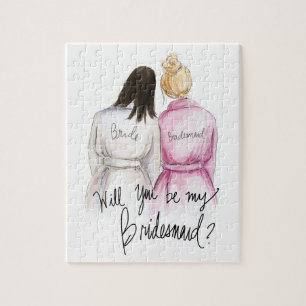 Bridesmaid? Puzzle Dk Br Bride Bl Bun Maid