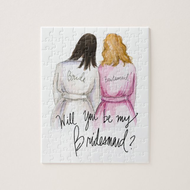Bridesmaid? Puzzle Dk Br Bride Dk Bl Waves Maid (Vertical)