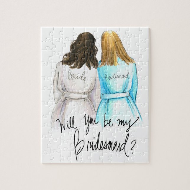 Bridesmaid? Puzzle Dk Br Waves Bride Dk Bl Maid (Vertical)