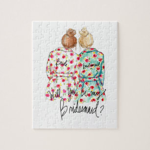 Bridesmaid? Puzzle Red Bun Bride Bl Bun Maid