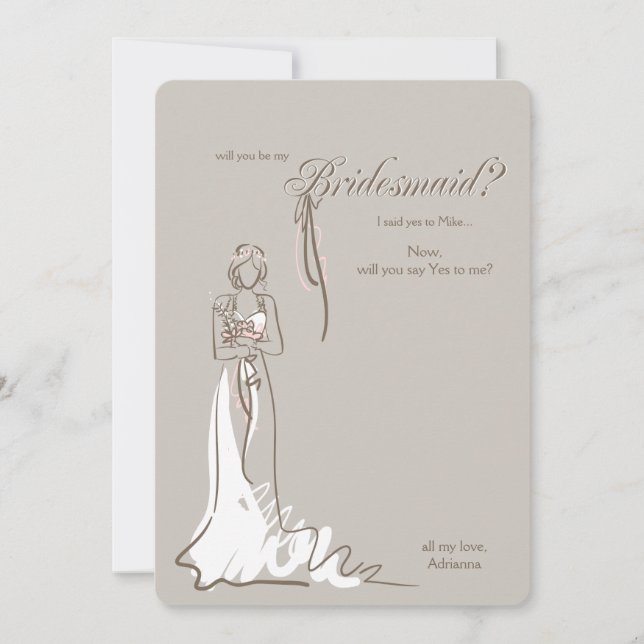 Bridesmaid Question Card (Front)