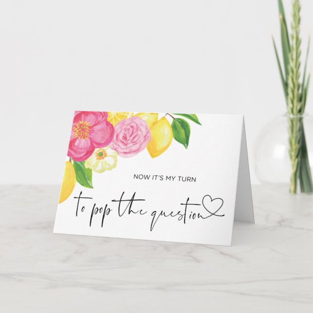 Bridesmaid Request Pop the Question Proposal Card (Front)