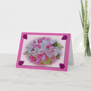 Bridesmaid Request Redbud Flowers Invitation
