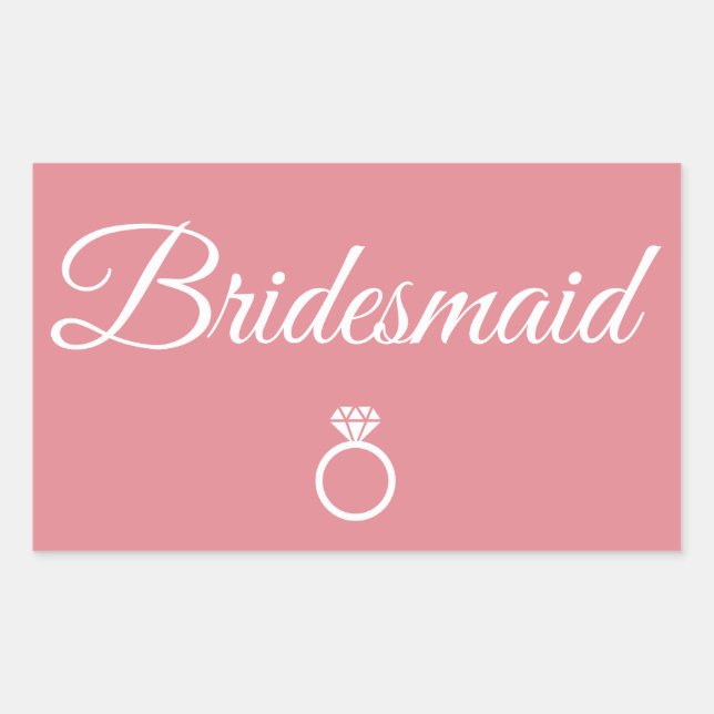 Bridesmaid ring sticker (Front)