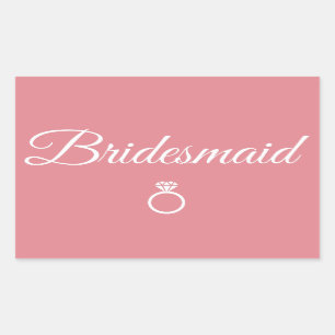 Bridesmaid ring sticker