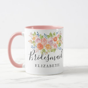 Bridesmaid Rose Bouquet Mug