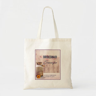 Bridesmaid Rustic Milk Can Country Wedding Tote Bag